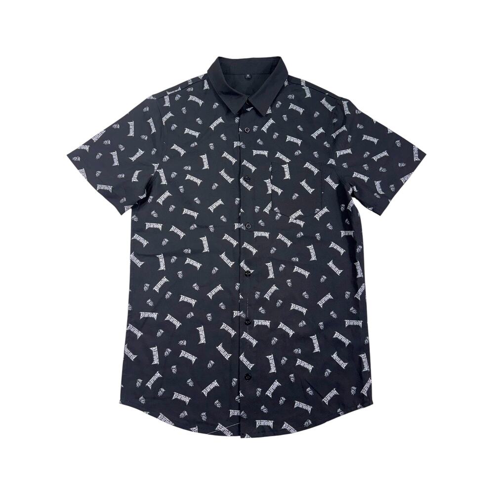 Beartooth Band AOP Shirt Men's MEDIUM Button Front Red Bull Records